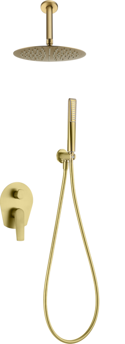 IMEX GPP057/OC PAROS Conjunto Ducha Monomando Empotrado Paros Oro Cepil