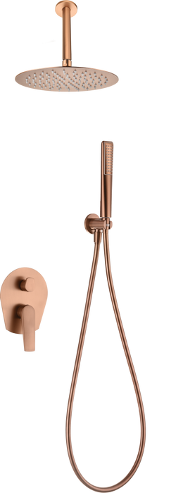 IMEX GPP057/ORC PAROS Conjunto Ducha Monomando Empotrado Paros Oro Rosa