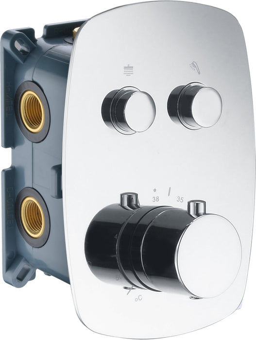 IMEX GSP02V Empotrado Termostático 2 Vías Cromo