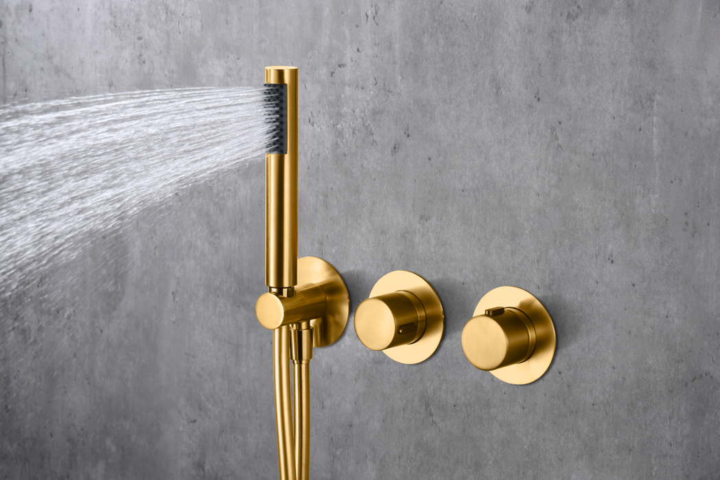 IMEX GTA052/OC ASSEN Recessed Single Handle Shower Set Brushed Gold