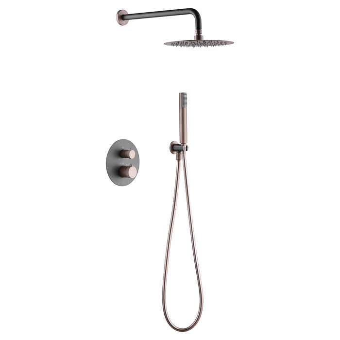 IMEX GTD038/GC LINE Thermostatic Built-in Shower Set Gray Champagne