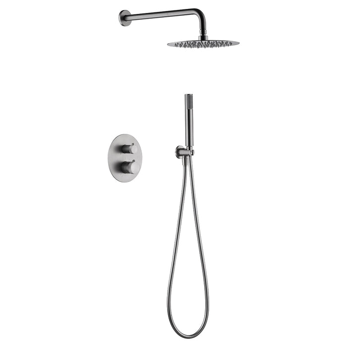 IMEX GTD038/NQ LINE Thermostatic Built-in Shower Set Brushed Nickel