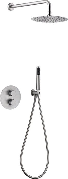 IMEX GTK034 MOSCU Conjunto de Ducha Empotrado Termóstatico Acero