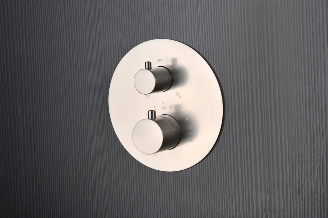 IMEX GTM039/NQ MONZA Grifo Termostático Ducha Empotrado Color Níquel Cepillado