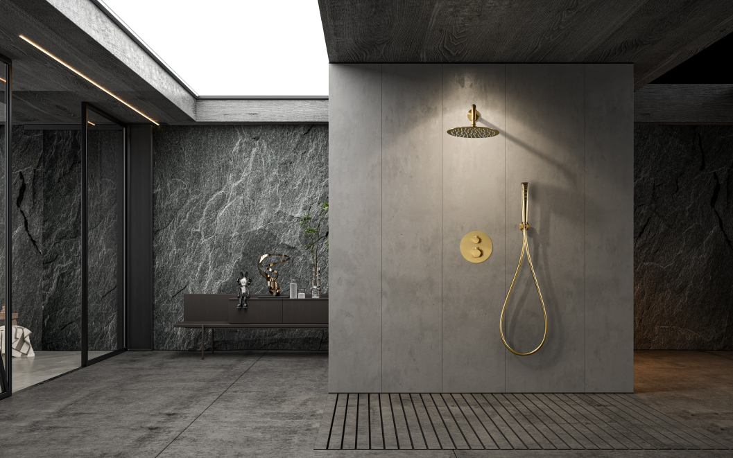 IMEX GTN047/ORC NÁPOLES Built-in Thermostatic Shower Set Brushed Rose Gold