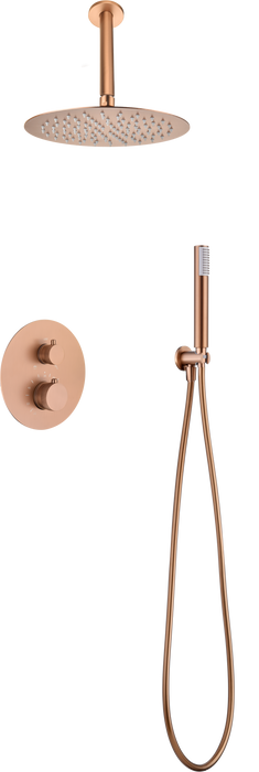 IMEX GTQ038/ORC TOP Built-in Thermostatic Shower Set Brushed Rose Gold