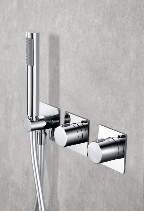 IMEX GTT054 TÍBET Conjunto Ducha Termostático Empotrado Cromo