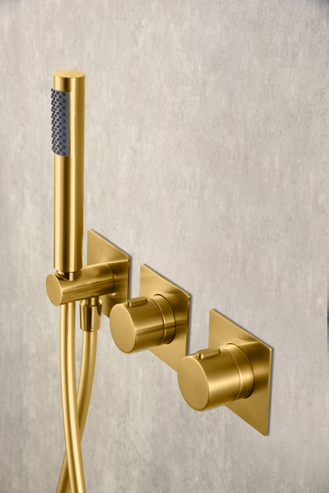 IMEX GTT054/OC TIBET Built-in Thermostatic Shower Set Brushed Gold