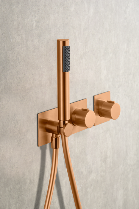 IMEX GTN062/ORC NEPAL Thermostatic Shower Set Built-in Brushed Rose Gold