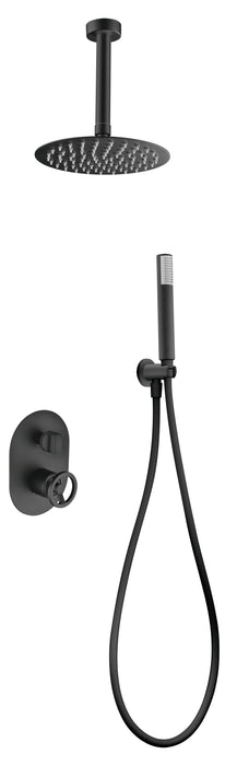 IMEX GTV038/NG VESUBIO Conjunto de Ducha Empotrado Monomando Negro Mate