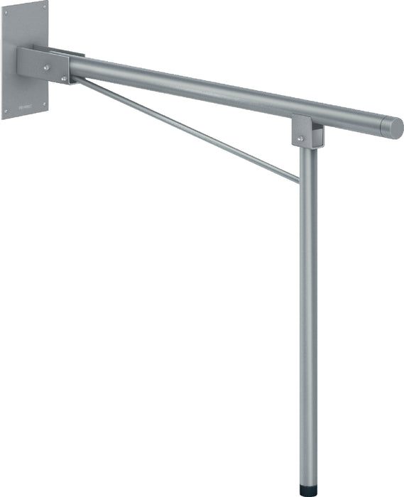 GENWEC GW11 60 04 01 Folding Bar 800 mm With Floor Leg Satin Stainless Steel Satinated