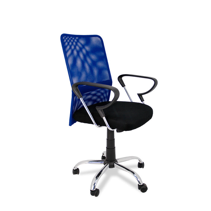 FURNITURE STYLE FS611AZ HELENA Textile Study Chair Blue