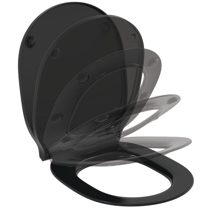 IDEAL STANDARD E0368V3 CONNECT AIR soft close Surround Toilet Seat Black Color