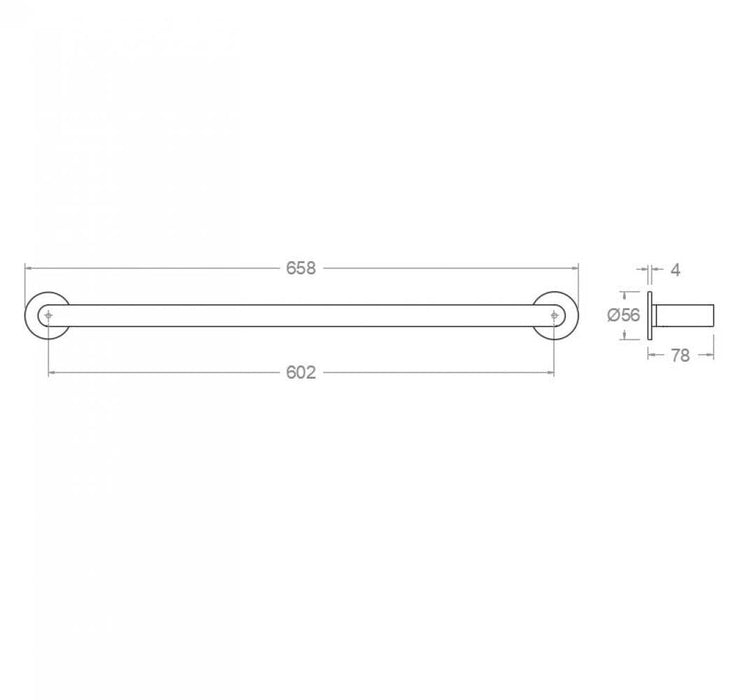 RAMONSOLER TOAL02 ERGOS Toallero Tamaño L Oro Cepillado