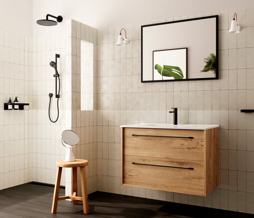 BATHME LENNOX Complete Bathroom Furniture Set with Ostippo Oak Countertop Sink