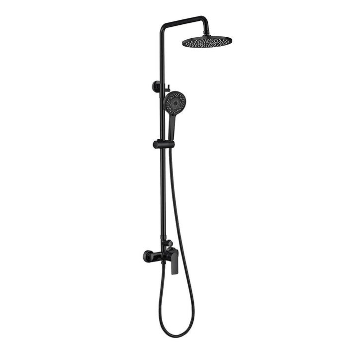LLAVISAN 837624 DAKAR Pack Large Shower and Matte Black Single-Handle Sink Faucet