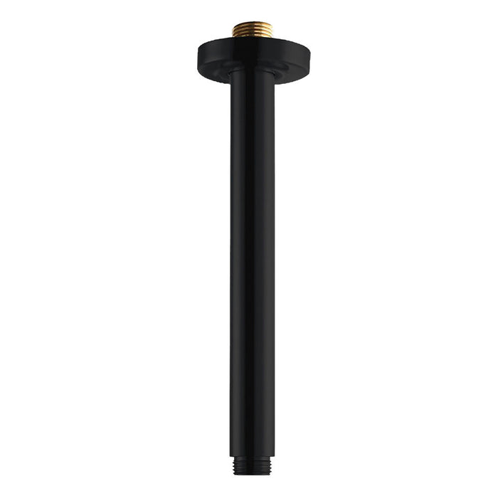 LLAVISAN L110007 Round Ceiling Shower Arm 16 cm Matte Black Brass