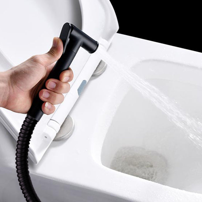 LLAVISAN L157764 OSLO Single-lever Toilet Tap with Hydrobrush Black Gold Hot and Cold Water