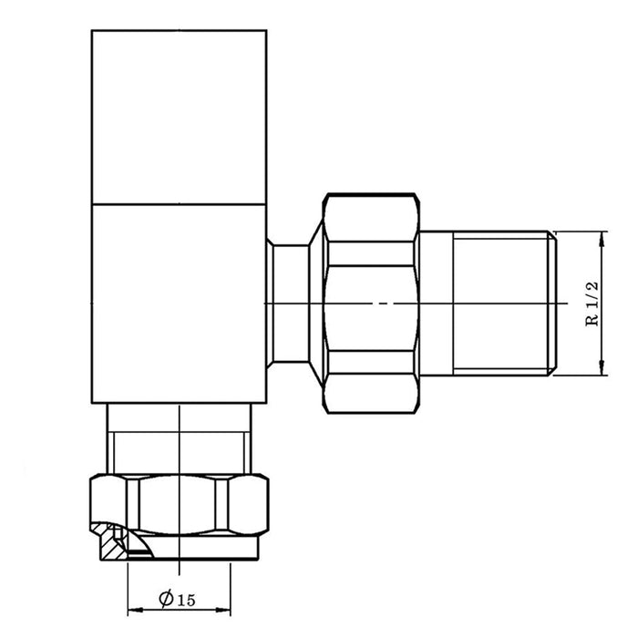 LLAVISAN L307444 Llave para radiador secatoallas para cobre y multicapa blanco