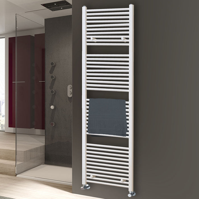 LLAVISAN L307464 Towel rack Radiator towel dryer to integrate into the hot water circuit, steel tubes with white lacquered finish 1800x500. Valid for standard heating network