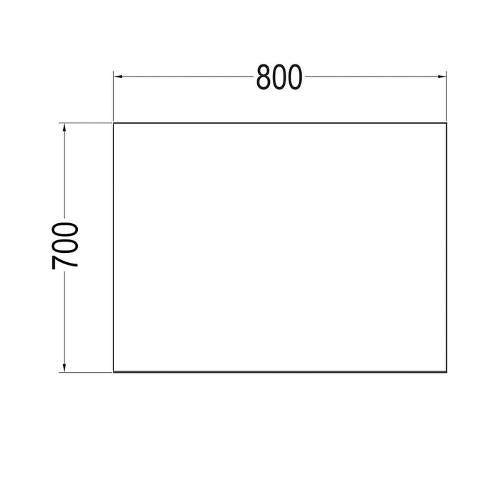LLAVISAN L407284 Espejo rectangular Neutro 80x70