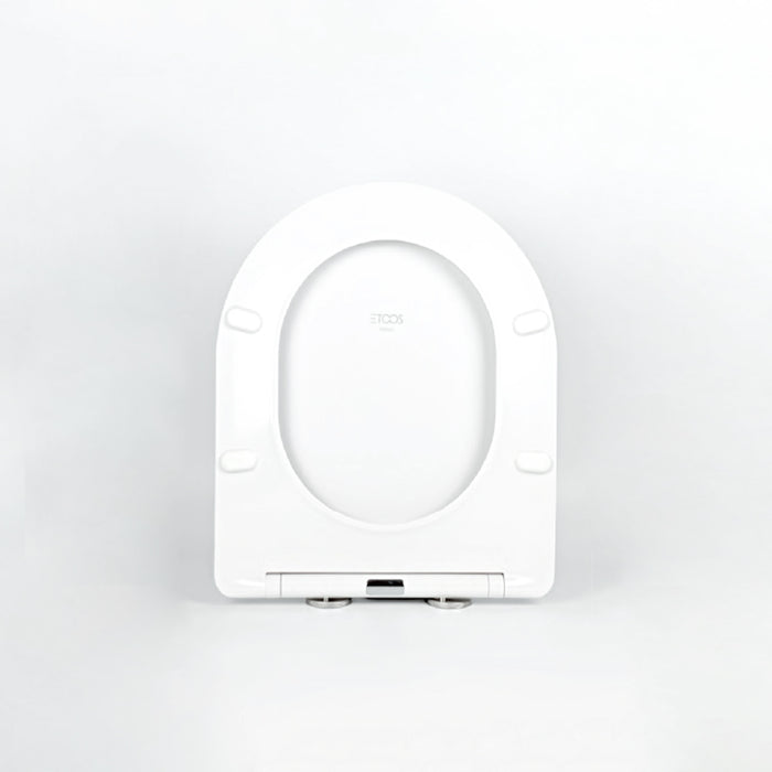 ETOOS 04217108 MAKANI Tapa WC Compatible Slim Extraíble Caída Amortiguada Blanco