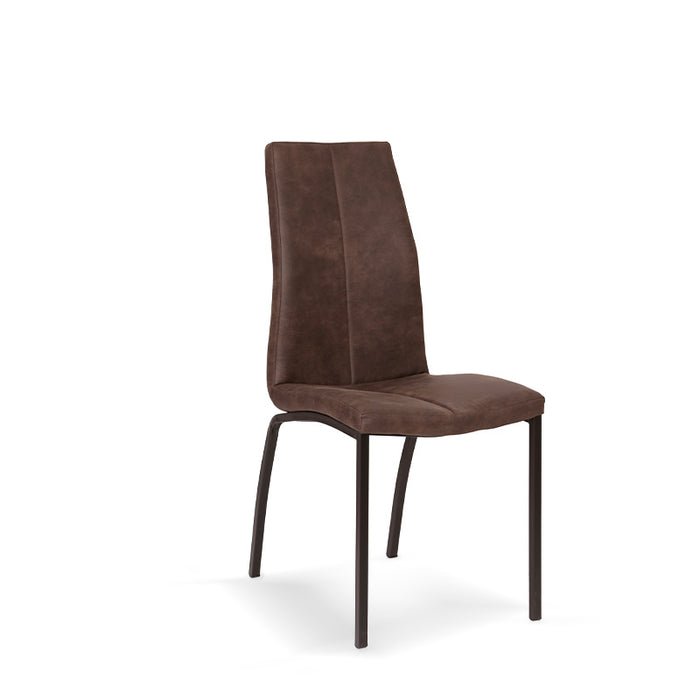 FURNITURE STYLE FS304CHOCMCF MARIAN Pack of 4 Brown Microfiber Dining Chairs