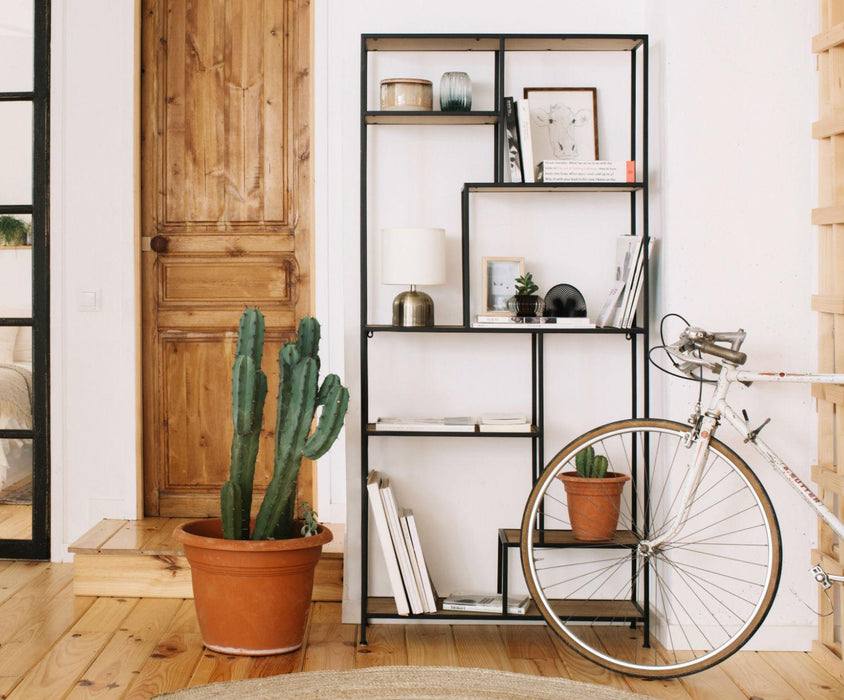 ANDREA HOUSE MU68290 Estanteria Madera Metal 80x25,5x170 cm