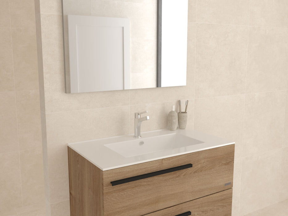 STROHM TEKA DESSIN Bathroom Furniture with Sink 2 Drawers Romance Oak