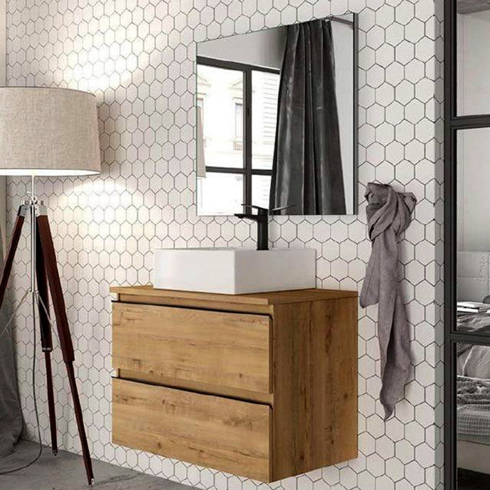BATHME MADISON SQUARE Complete Set of Ostippo Oak Countertop Bathroom Furniture