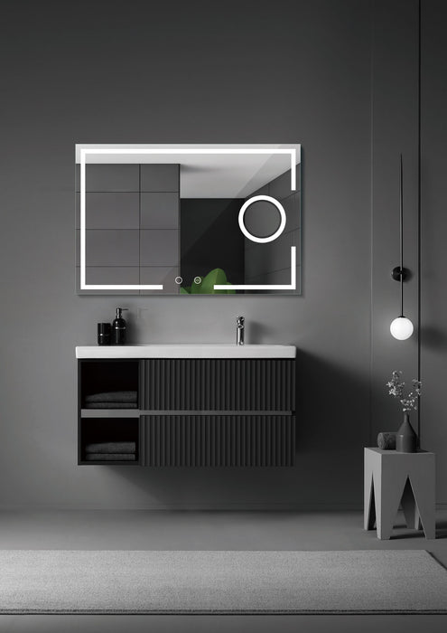 LEDIMEX MALT016/80 MALTA Square LED Mirror Front Light Chrome 80x80 cm