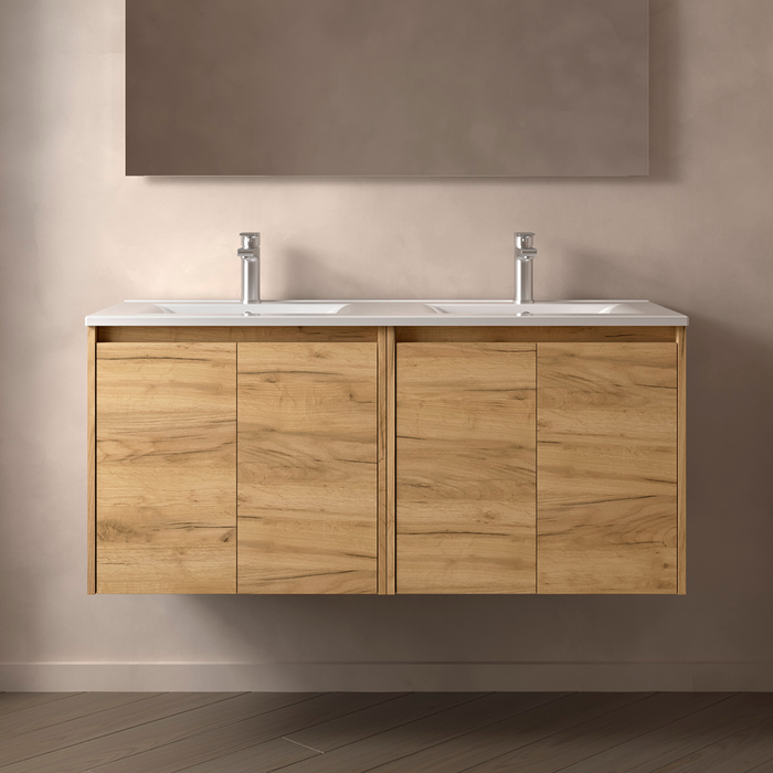 SALGAR 105057 NOJA Mueble+Lavabo 4 Puertas 120 cm Color Roble África