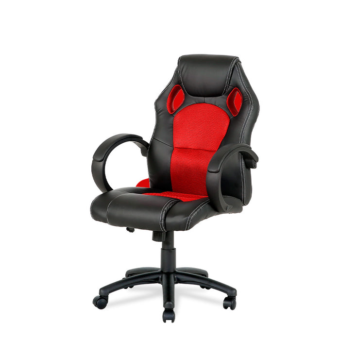FURNITURE STYLE FS7801MRJ OLIMPIA Gaming Chair Imitation Leather-Textile Color Black/Red