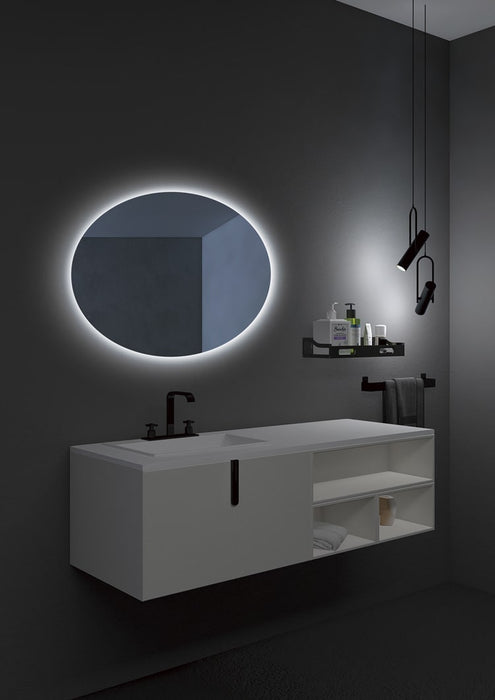 LEDIMEX OVAL019/100 OVAL Backlit Oval LED Mirror Chrome 100x80 cm