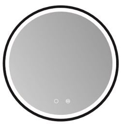 LEDIMEX PARI020/80NG PARIS Round LED Mirror Front Light Matte Black 80 cm