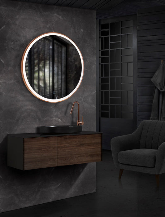 LEDIMEX PARI020/70OR PARIS Round LED Mirror Front Light Rose Gold 70 cm