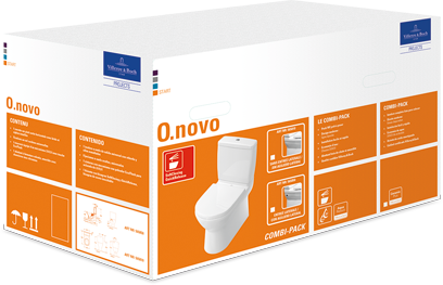 VILLEROY & BOCH O-NOVO Complete Toilet Bottom Feed White