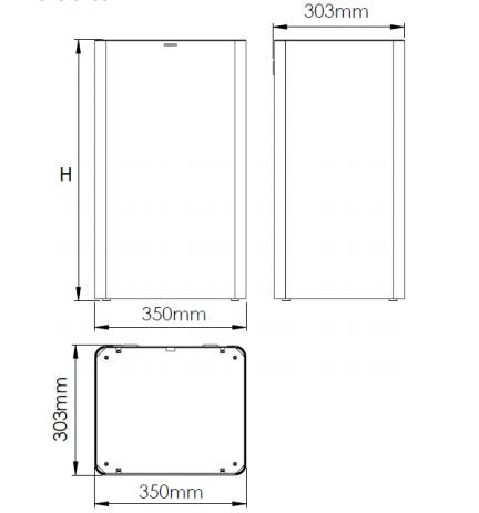 MEDICLINICS PP1080 Papelera abierta Blanco 5 a 7 Días Mediclinics 