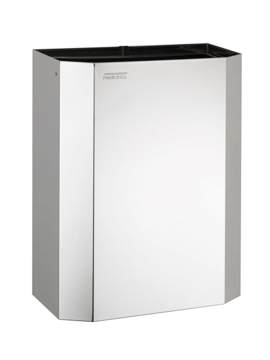 MEDICLINICS PPA2279C Papelera Con Aro de Plástico Acero Inox Brillo