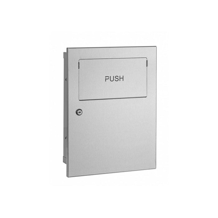 MEDICLINICS PPE0035CS Built-in Satin Stainless Steel Waste Bin