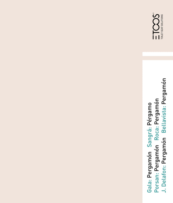 ETOOS 02005013 GONDOLA Roca WC Lid Color Pergamon