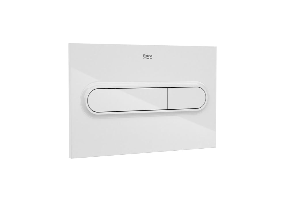 ROCA PACK THE GAP 48 SQUARE+DUPLO Wall-Mounted Toilet Rimless Hidden Fixings White Push Button