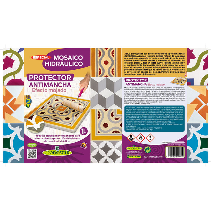 MONESTIR Protección Antimanchas Efecto Mojado Mosaico Hidráulico