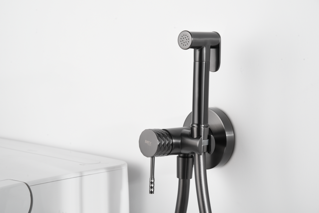 IMEX RDG053/BGM GÉNOVA Grifo Empotrado de Bidé Black Gun Metal