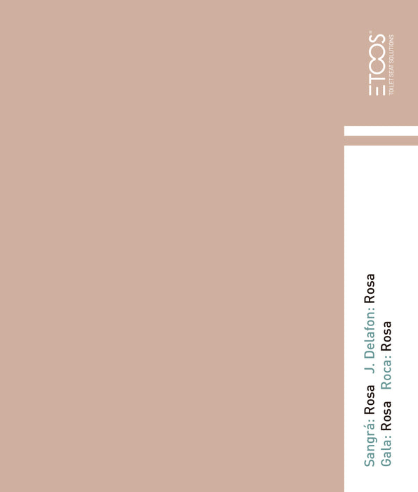 ETOOS 02085002 MARINA Tapa WC Gala Fijación Horizontal Color Rosa (Anterior a 2007)