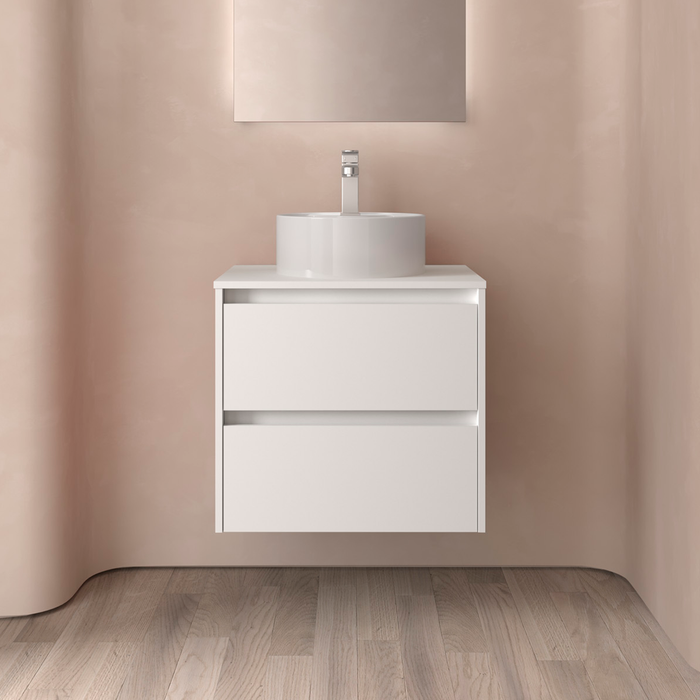 SALGAR NOJA Bathroom Furniture with Counter Top 2 Drawers Matte White