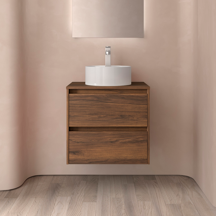 SALGAR NOJA Bathroom Furniture with Counter Top 2 Drawers Nogal Maya Color