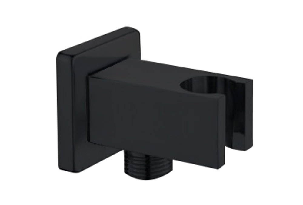LLUVIBATH SD50005 Wall Shower Support With Square Black Water Inlet