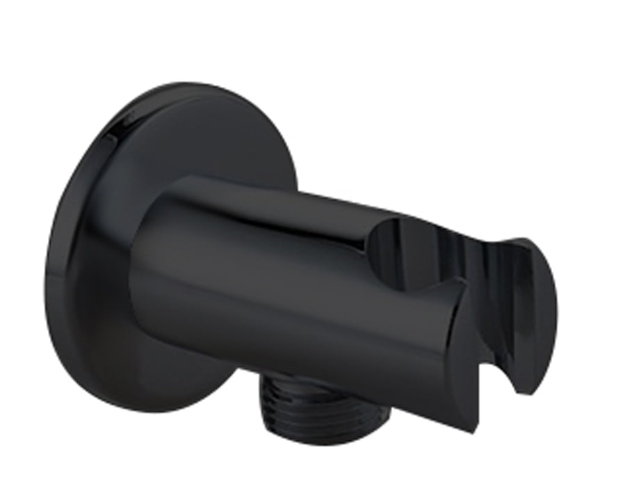 LLUVIBATH SD60005 Wall Shower Support With Round Black Water Inlet