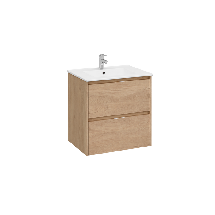 STROHM TEKA INCA Bathroom Furniture with Sink 2 Drawers Denver Oak